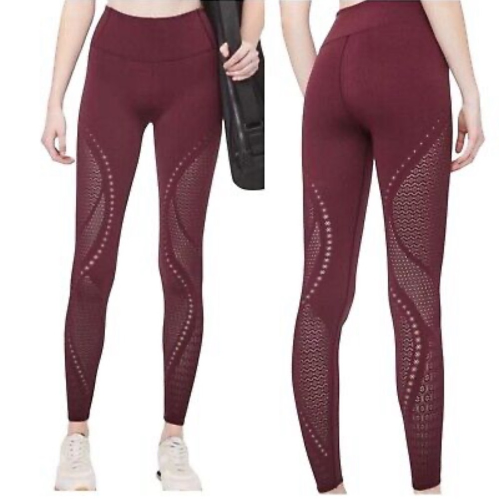 Lululemon Reveal Tight *Mindful Motion Deep Ruby